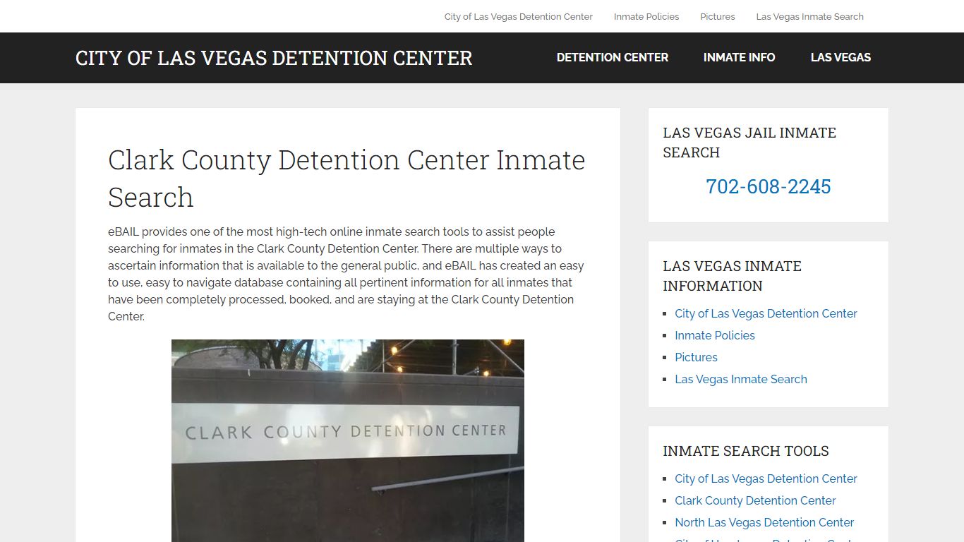 Clark County Detention Center Inmate Search